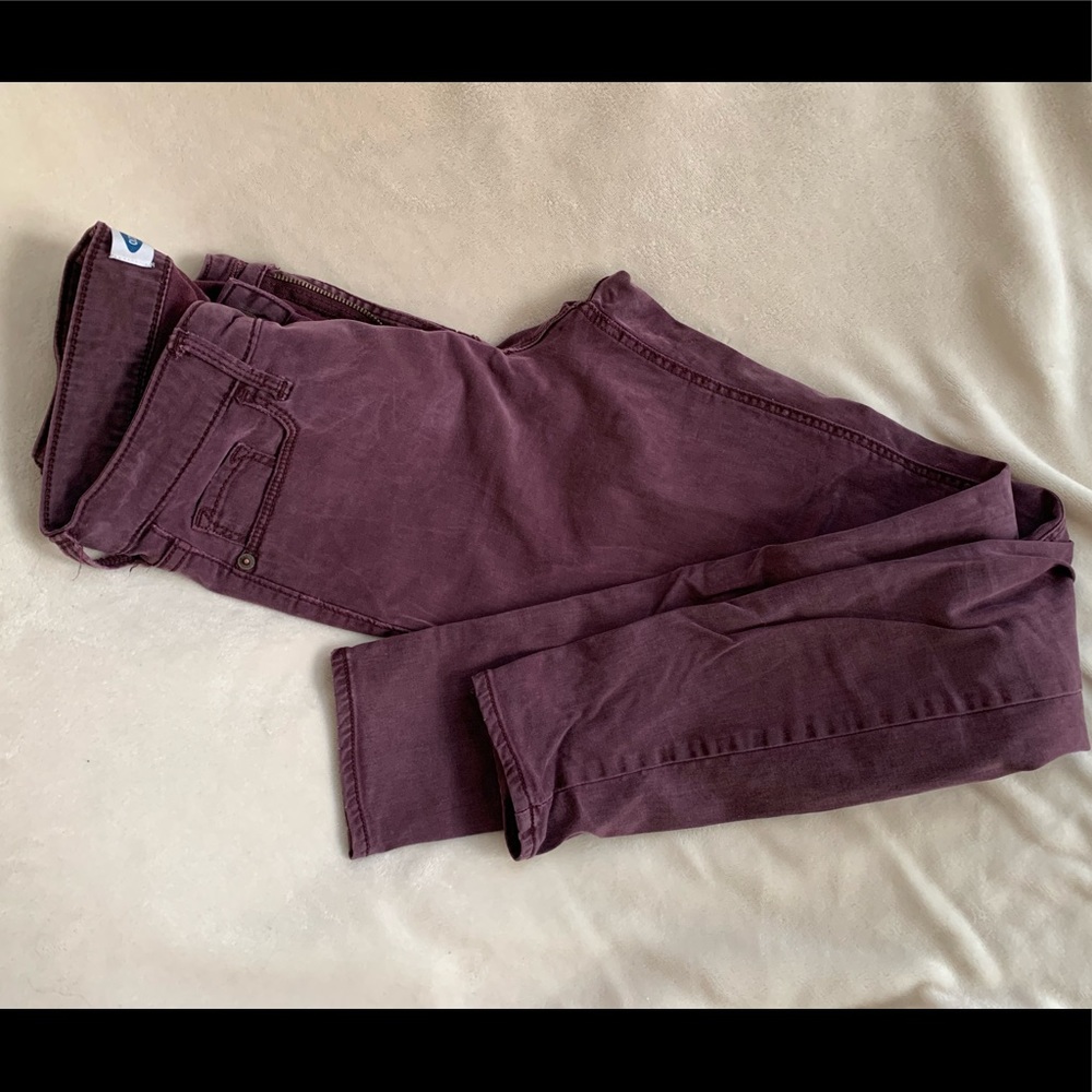 Maroon Old Navy Skinny Jeans - rockstar super skinny high rise fit